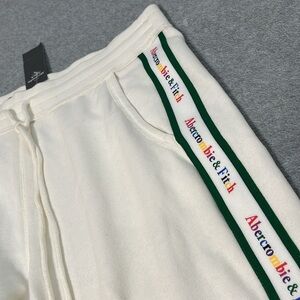 Abercrombie And Fitch Jogger Sweatpants Large Stripe Rainbow Athleisure Athletic